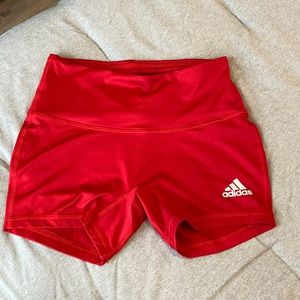 Red Adidas Climalite small shorts